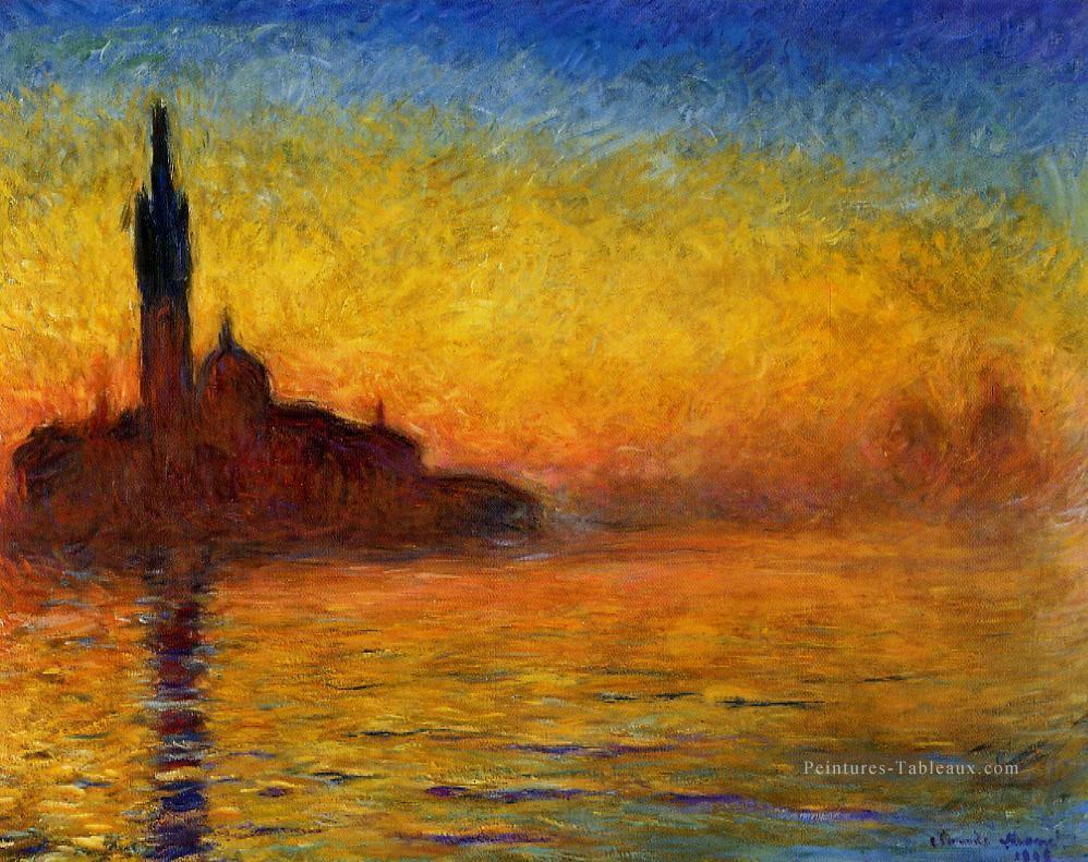 Crépuscule Venise Claude Monet Peintures à l'huile
